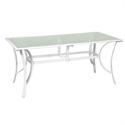 Rectangular White Aluminium table 85Χ160 cm