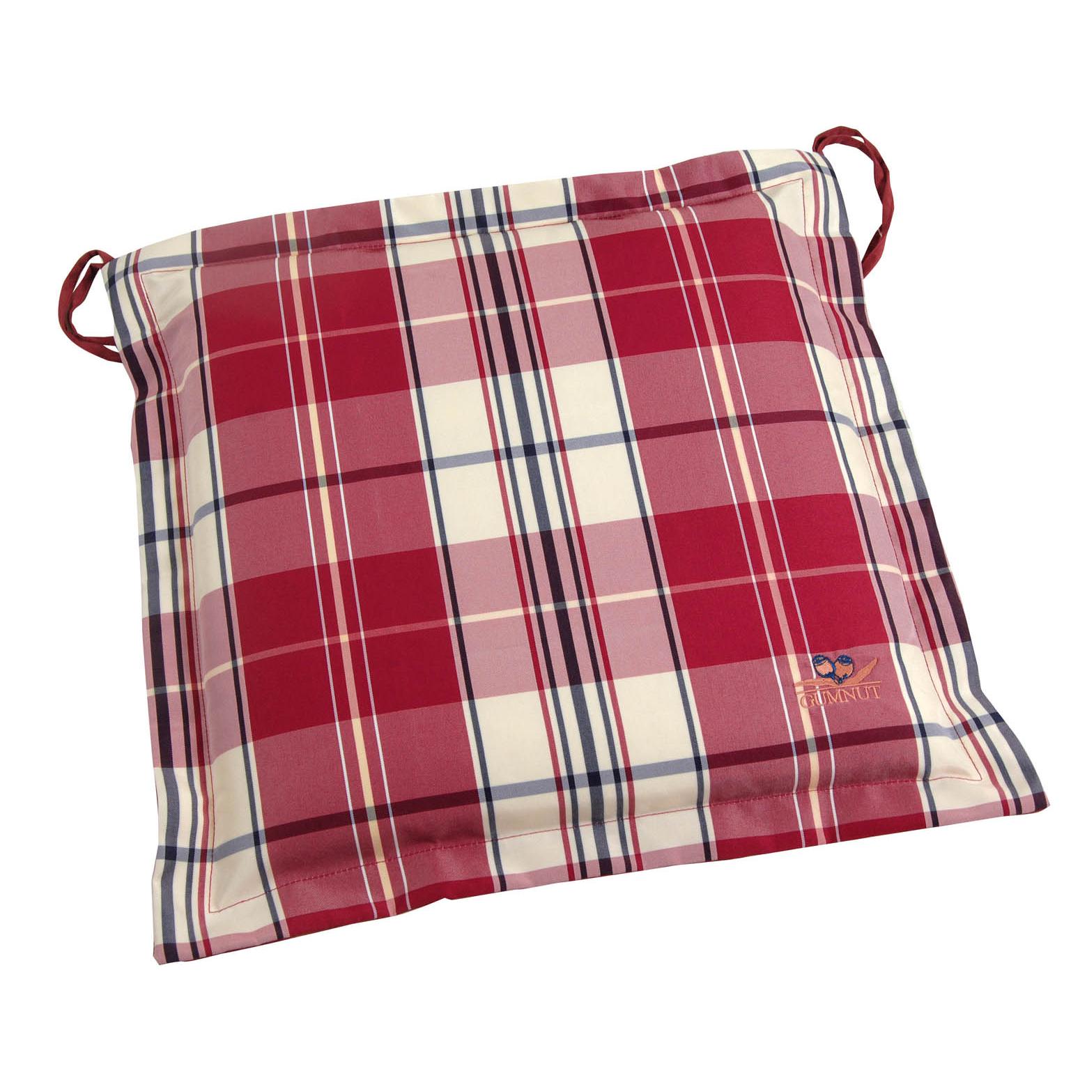 Cushion red plaid seat 40X40 cm