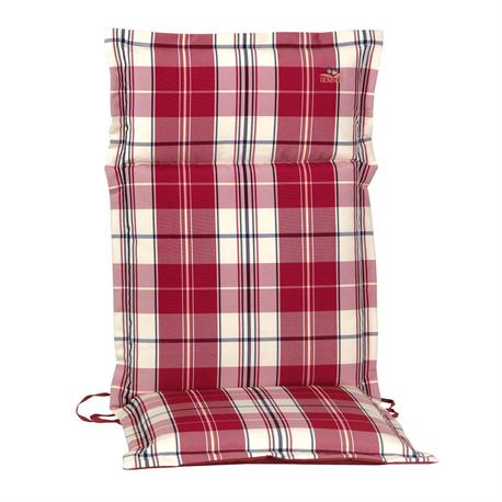 Μαξιλάρι καρό κόκκινο,ψηλή πλάτη 114 εκ.  
