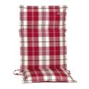 Μαξιλάρι καρό κόκκινο,ψηλή πλάτη 114 εκ.  