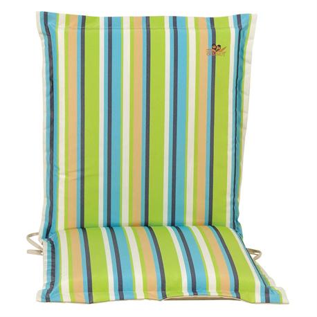 Μαξιλάρι ριγέ πράσσινο , χαμηλή  πλάτη 96 εκ.