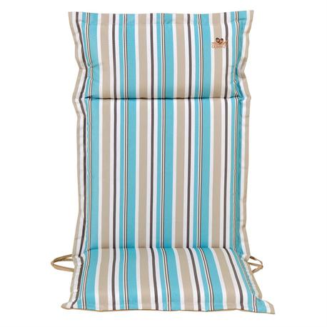 Cushion light blue stripe hi back 114 cm