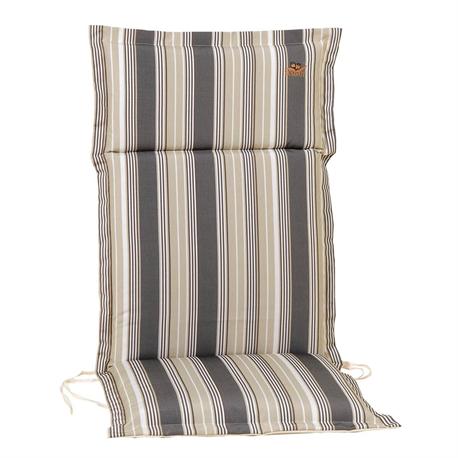 Cushion grey stripe hi back 114 cm