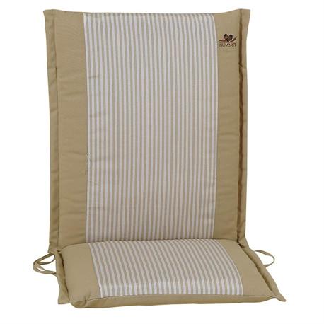 Cushion beige stripe low back 96 cm