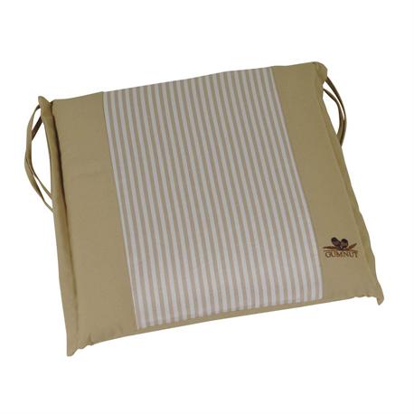 Cushion beige stripe seat 40X43 cm