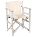 Directors folding armchair white patina