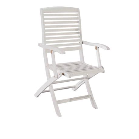 Folding armchair White