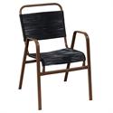 Stackable armchair brown/black