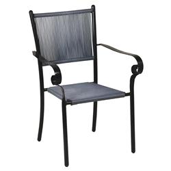Stackable armchair black