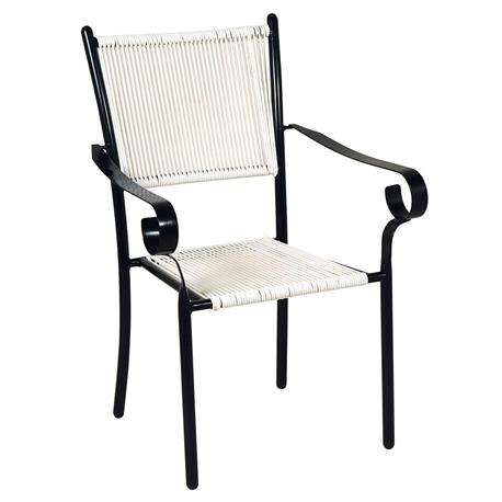 Stackable armchair black/white