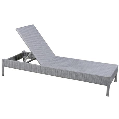 Ξαπλώστρα γκρί Steel wicker