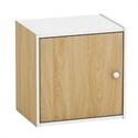 Cube with door birch-white 40X29 cm