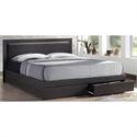 Bed with headboard PVC+drawers+ extra storage 171X206 cm