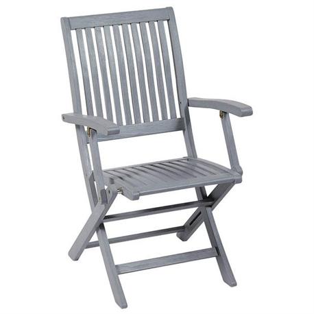 Folding armchair Light gray
