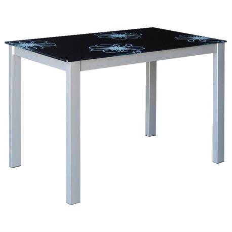 Τραπέζι γκρι μαύρο 110Χ70 εκ