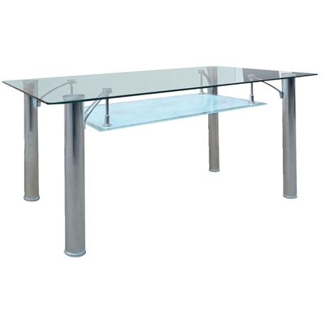 Τραπέζι inox λευκό 120Χ70 εκ