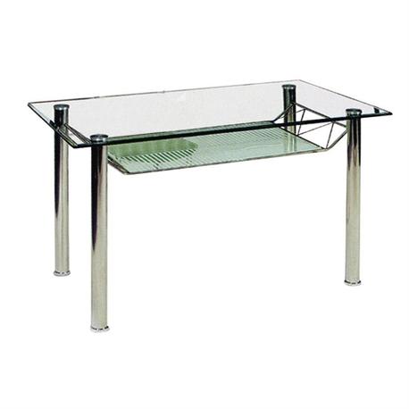 Table chromium-glass 110Χ65 cm