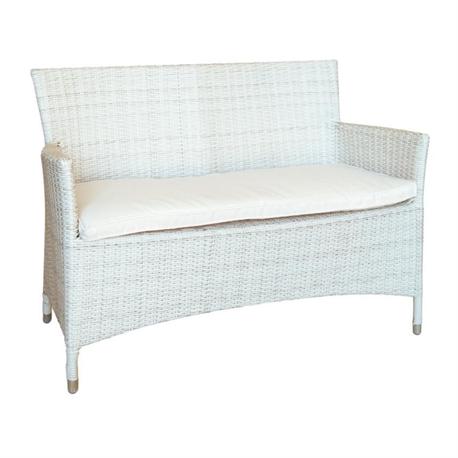 Stackable sofa 2 seats white