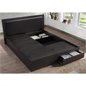 Bed with headboard PVC+drawers+ extra storage 171X206 cm
