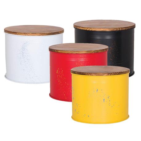 Τραπεζάκι κίτρινο μεταλλικό