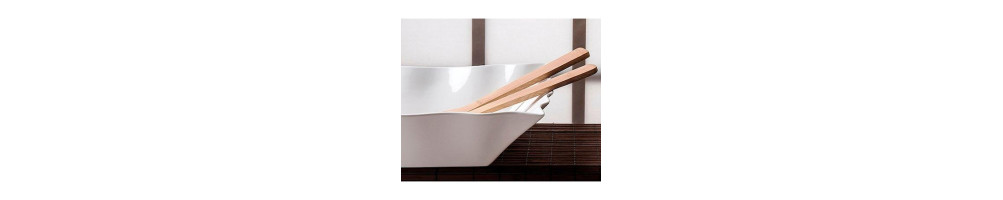 Salad bowl square + ladles