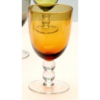 Water glass with ball Amber