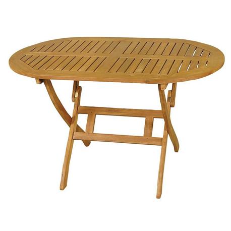 Τραπέζι οβάλ πτυσσόμενο Ακακία 70x120 εκ