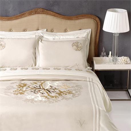 V19.69 Italia , Set bedsheets double 240Χ270+2 pillow cases- OXFORD-CORAL CREAM