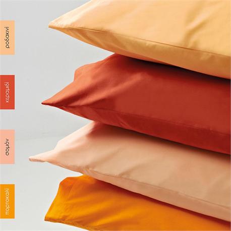 Bedsheet single 170 Χ265cm -BELLA Orange