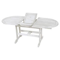 Extending oval table White 100x150+50 cm