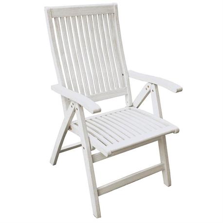 Πολυθρόνα πτυσσόμενη 5 θέσεων ψηλή πλάτη Λευκή