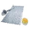 Nonskid bath mat silver 36X74 cm