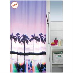 Υφασμάτινη κουρτίνα μπάνιου φοίνικες  100% polyester...
