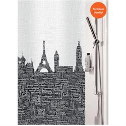 Fabric shower curtain city 100% polyester 180X200 cm