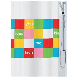 Fabric shower curtain color block 100% polyester 180X200 cm