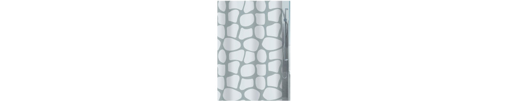 Fabric shower curtain pebble 100% polyester 180X200 cm