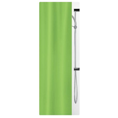 Fabric shower curtain green 100% polyester...