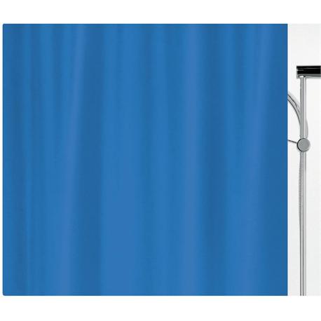 Υφασμάτινη κουρτίνα μπάνιου μονόχρωμη navy 100% polyester 240X180 cm