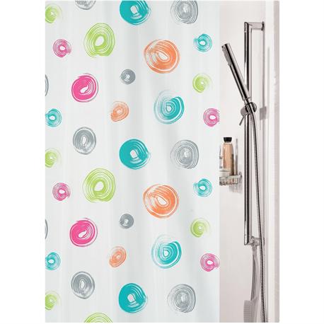 Υφασμάτινη κουρτίνα μπάνιου κύκλοι 100%...