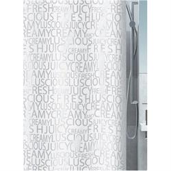 Υφασμάτινη κουρτίνα μπάνιου letters 100% polyester 180X200 cm