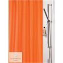 Υφασμάτινη κουρτίνα μπάνιου μονόχρωμη πορτοκαλί 100% polyester 180X200 cm