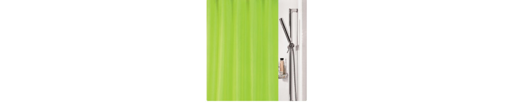 Fabric shower curtain lime 100% polyester 180X200 cm