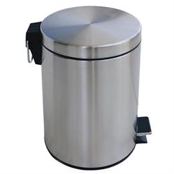 Μεταλλικό χαρτοδοχείο chrome mat 7lt