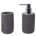 Σετ dispenser και ποτήρι ρητίνης grigio 