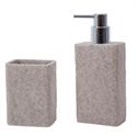 Σετ dispenser και ποτήρι ρητίνης stone 