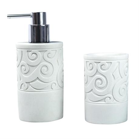 Σετ dispenser και ποτήρι ρητίνης greek