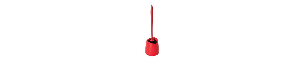 Toilet brush plastic red