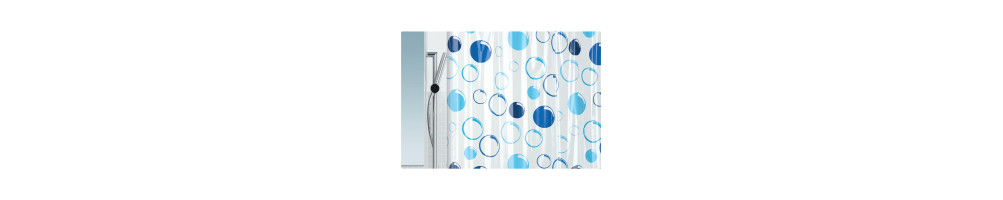 Shower curtain blue circle 100%  pvc 180X200 cm