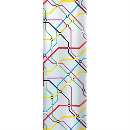 Shower curtain underground 100% peva 180X200 cm