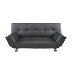 Καναπές -κρεβάτι μαύρο PU 